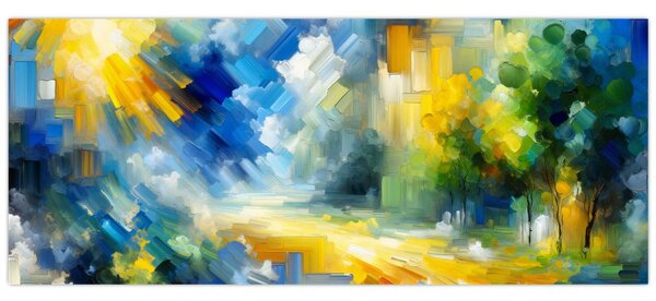 Tablou - Zi însorită abstractă (120x50 cm)