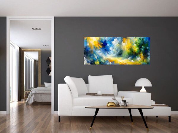 Tablou - Zi însorită abstractă (120x50 cm)