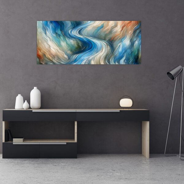 Tablou - Curent abstract (120x50 cm)