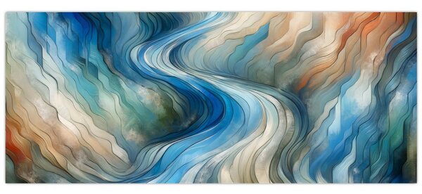 Tablou - Curent abstract (120x50 cm)