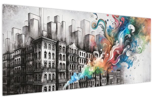 Tablou - Viața industrială (120x50 cm)