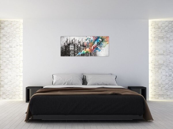 Tablou - Viața industrială (120x50 cm)