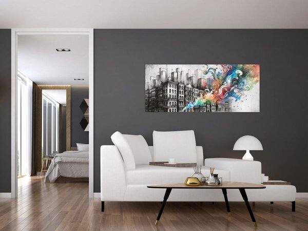 Tablou - Viața industrială (120x50 cm)