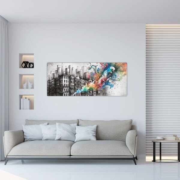 Tablou - Viața industrială (120x50 cm)