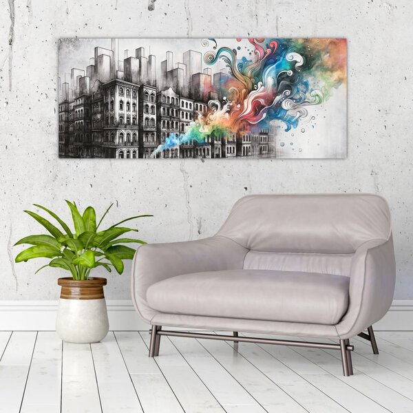 Tablou - Viața industrială (120x50 cm)