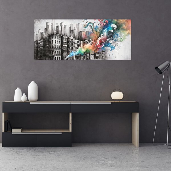 Tablou - Viața industrială (120x50 cm)