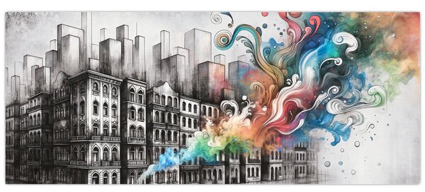Tablou - Viața industrială (120x50 cm)
