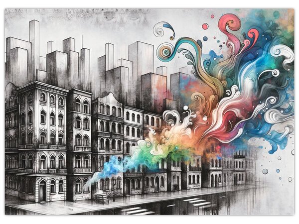 Tablou - Viața industrială (70x50 cm)