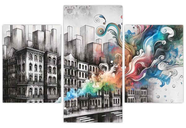Tablou - Viața industrială (90x60 cm)