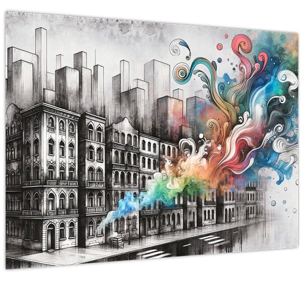 Tablou - Viața industrială (70x50 cm)