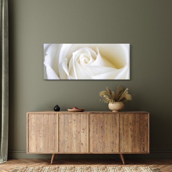 Tablou cu tandafir alb (120x50 cm)