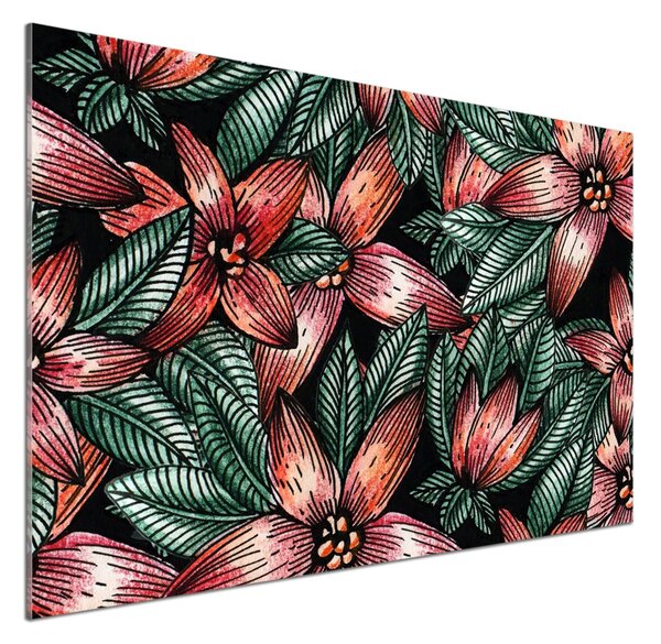 Panou de bucătărie model floral