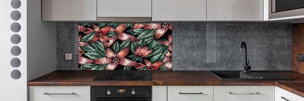 Panou de bucătărie model floral