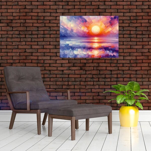 Tablou - Apus de soare artistic colorat (70x50 cm)