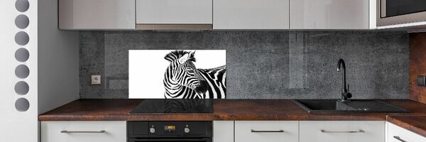 Panou sticla securizata bucatarie Zebra în zăpadă