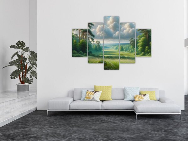 Tablou - Peisaj verde (150x105 cm)