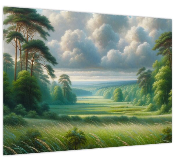 Tablou - Peisaj verde (70x50 cm)
