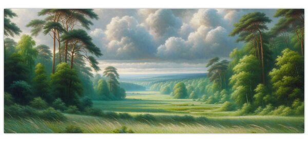 Tablou - Peisaj verde (120x50 cm)