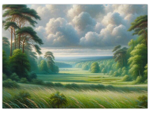 Tablou - Peisaj verde (70x50 cm)