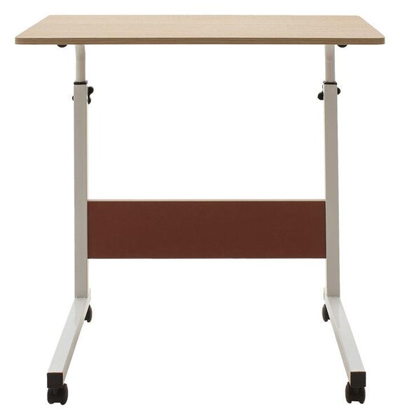 Birou ajustabil, model Piper, Natural - Stejar, 60x69-90x40 cm