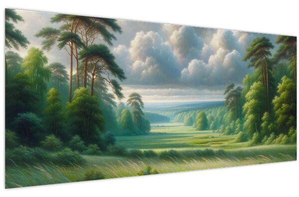 Tablou - Peisaj verde (120x50 cm)