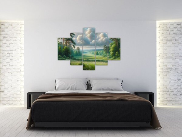 Tablou - Peisaj verde (150x105 cm)