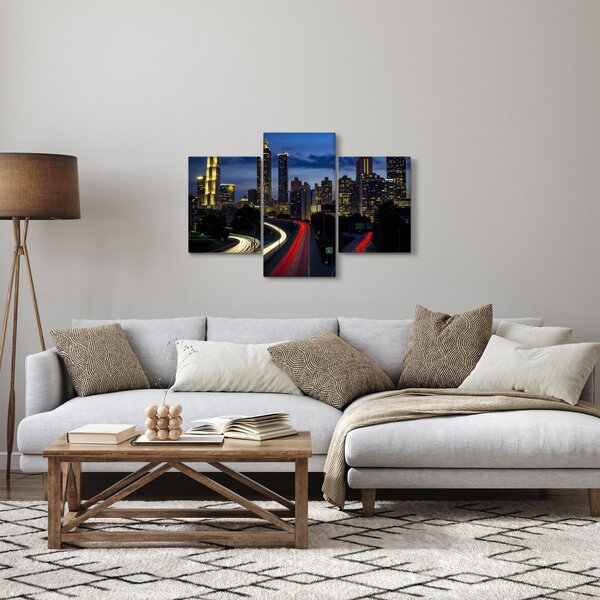Tablou cu orașul nocturn (90x60 cm)