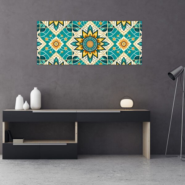 Tablou - Model turcoaz (120x50 cm)