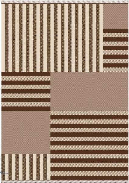 Covor Bucatarie, Natura 19096 19, Crem Maro Dreptunghi, 160 x 220