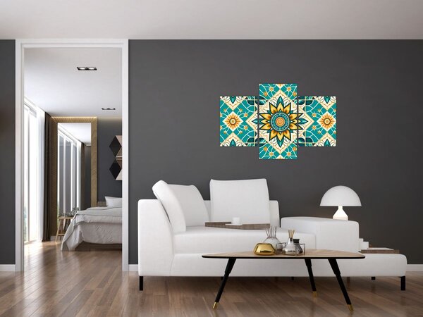 Tablou - Model turcoaz (90x60 cm)