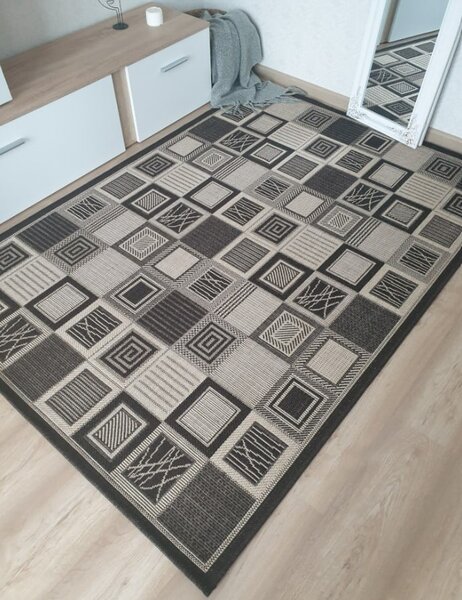 Covor Bucatarie, Model Natura 911 19, Crem Maro 120x170