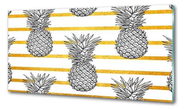 Panou sticlă decorativa bucătărie benzi de ananas