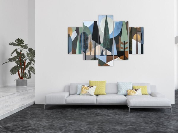 Tablou - Abstracție geometrică naturală II. (150x105 cm)