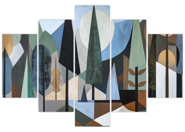 Tablou - Abstracție geometrică naturală II. (150x105 cm)
