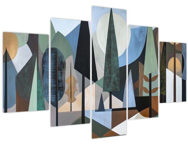 Tablou - Abstracție geometrică naturală II. (150x105 cm)