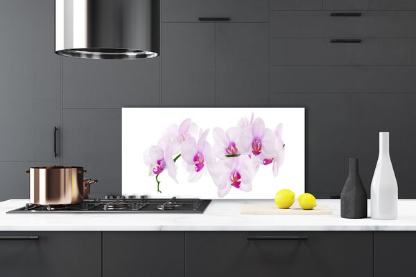 Panou sticla bucatarie Flori roz Floral