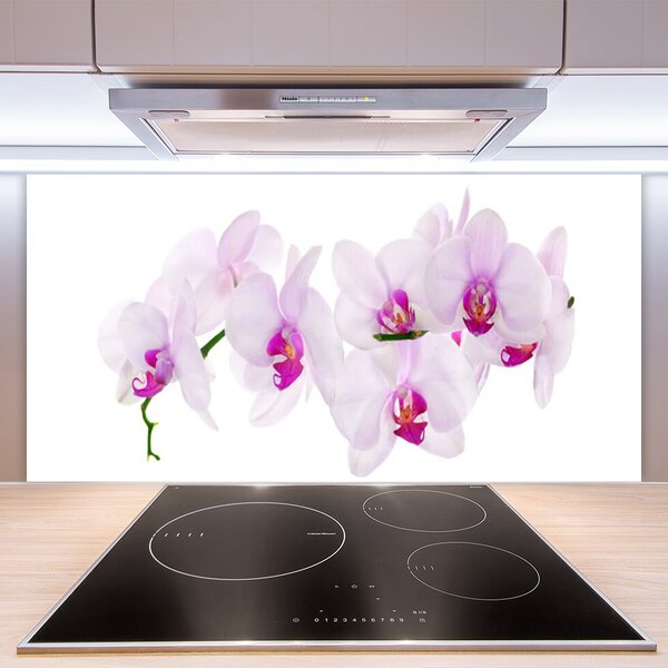 Panou sticla bucatarie Flori roz Floral