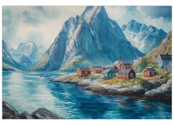 Tablou - Sat norvegian (90x60 cm)