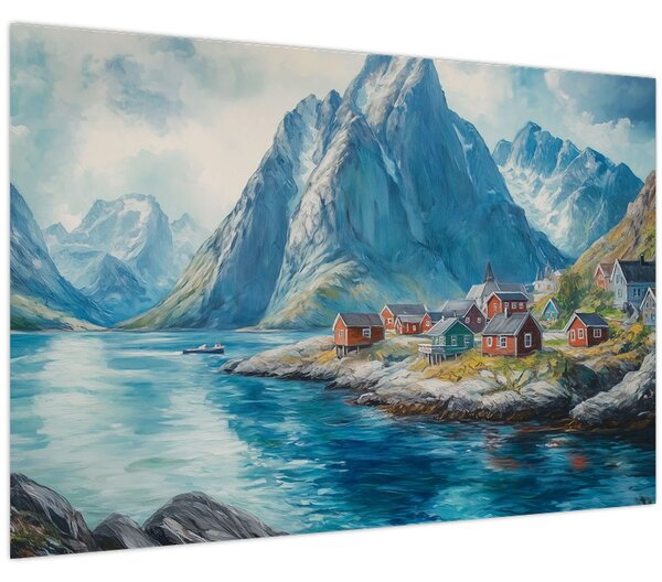 Tablou - Sat norvegian (90x60 cm)