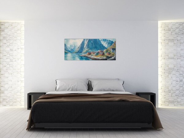 Tablou - Sat norvegian (120x50 cm)