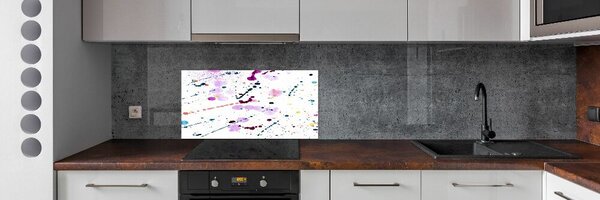Sticlă pentru bucătărie pete abstracte