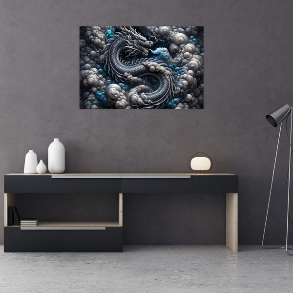 Tablou – Dragon în fum (90x60 cm)