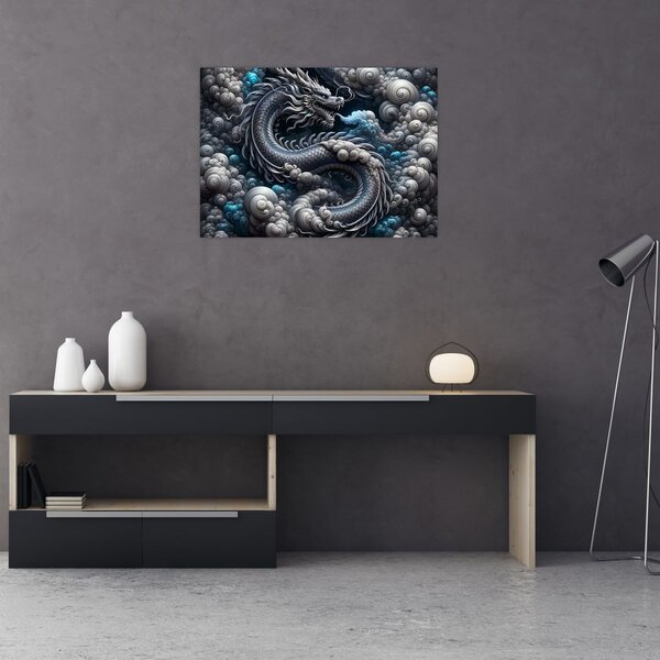 Tablou – Dragon în fum (70x50 cm)