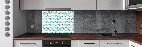 Panou sticlă decorativa bucătărie spic albastru