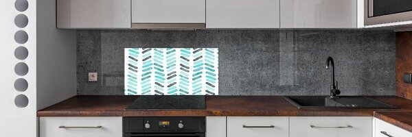 Panou sticlă decorativa bucătărie spic albastru