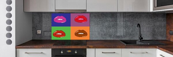 Panou sticla securizata bucatarie buzele colorate