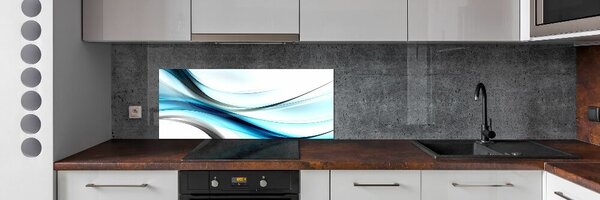 Panou sticlă bucătărie valuri abstracte