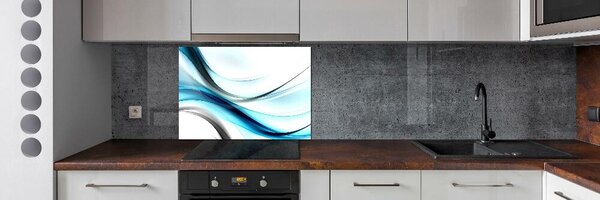 Panou sticlă bucătărie valuri abstracte