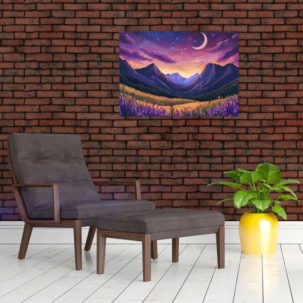 Tablou - Peisaj violet (70x50 cm)