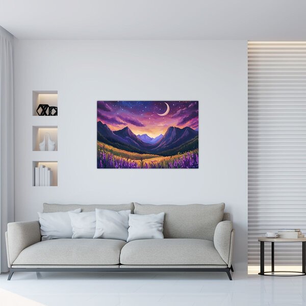 Tablou - Peisaj violet (90x60 cm)